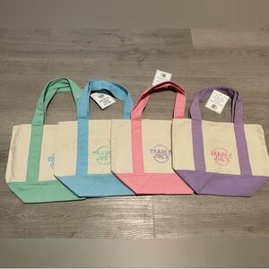 NWT Trader Joe’s 2026 Easter Mini Tote Pastels Green, Blue, Pink, Purple